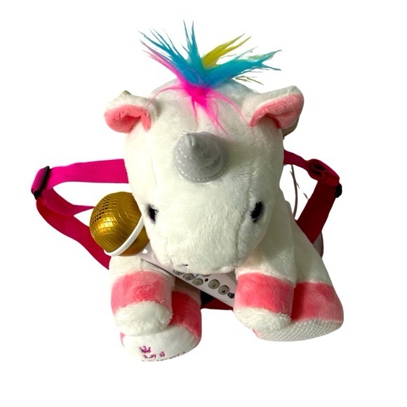 Singing Machine Kids Sing Along Plush Uniqueen Backpack with Microphoneone - Picture 5 of 6